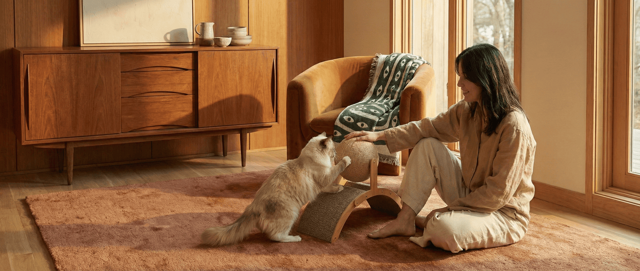 Gatos felizes, sofá intacto: Por que o design do seu arranhador importa?