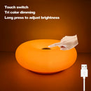 Luminária de Mesa Donut — Design Minimalista com Controle Touch (RGB ou Laranja Vintage)