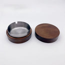 Cinzeiro de Nogueira (À Prova de Vento)  — Design em Madeira com Tampa e Interior em Inox